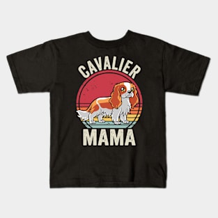 Cavalier King Charles Spaniel Mom Cavalier Mama Kids T-Shirt